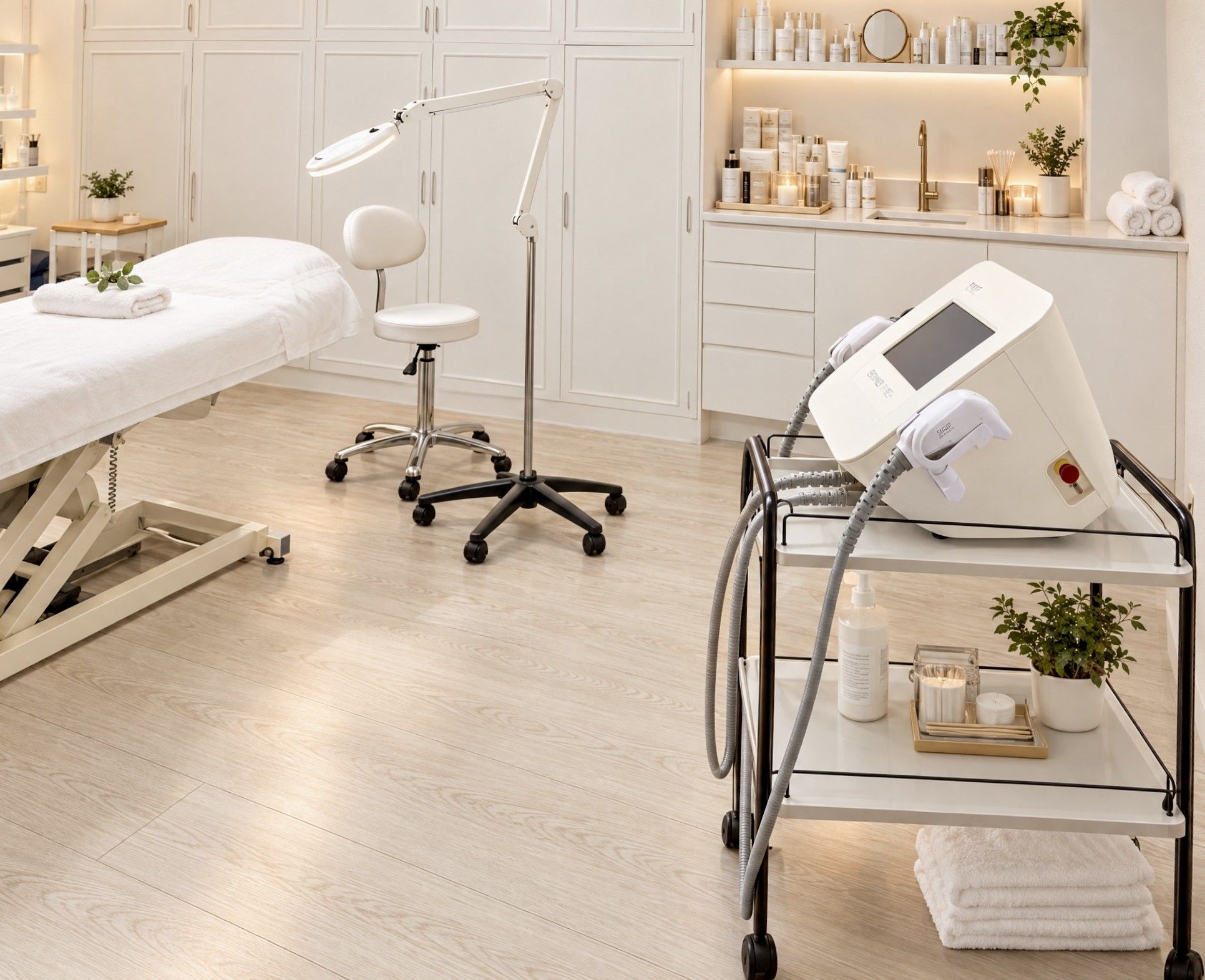 Cabina de tratamientos faciales del centro Estética Ana Pastor en Palencia